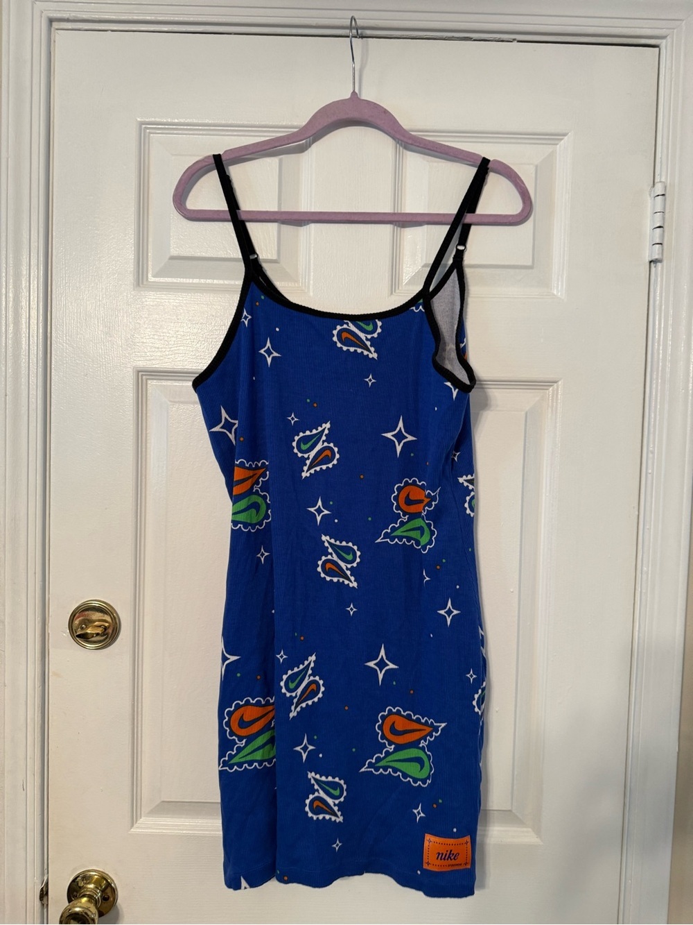 Nike Blue Graphic Mini Dress with Black Trim